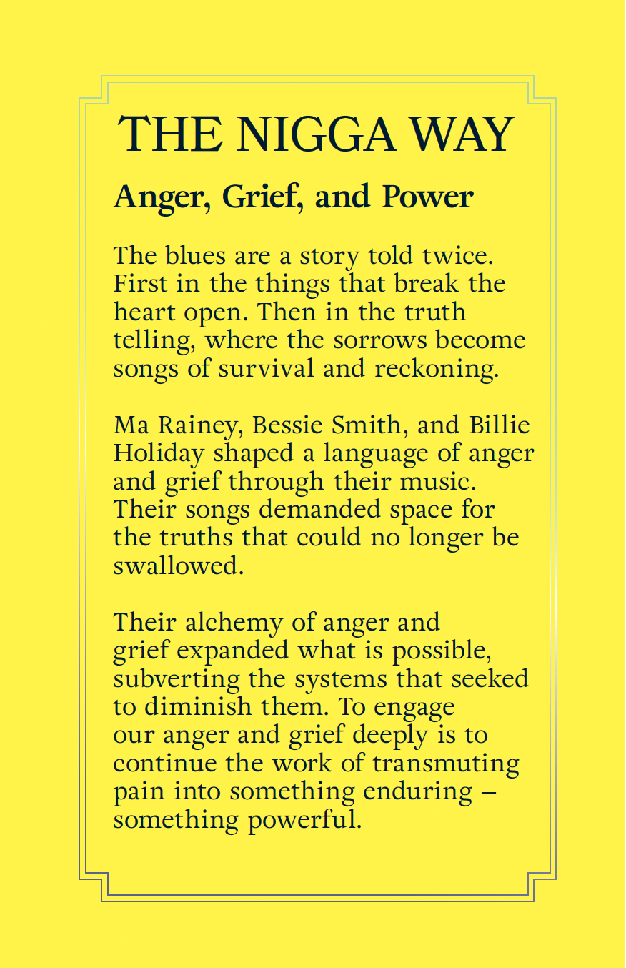 THE NIGGA WAY zine page